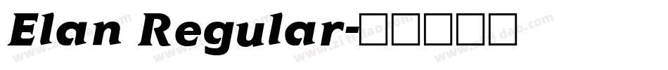 Elan Regular字体转换